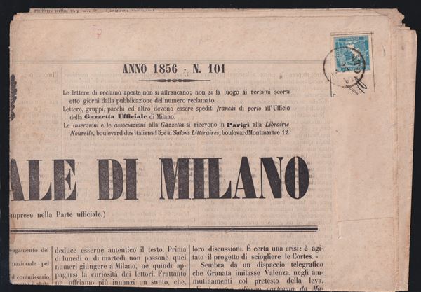 L. Veneto - F. for Newspapers, 3 cents, third type on newspaper
