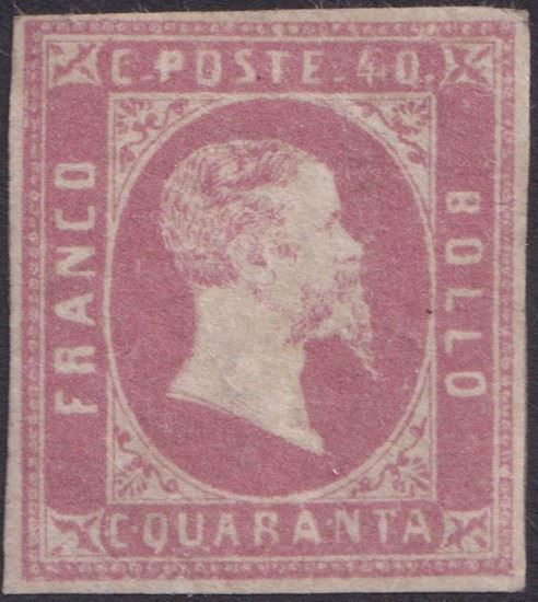 Sardinia - 1st issue, 40 cents mint.