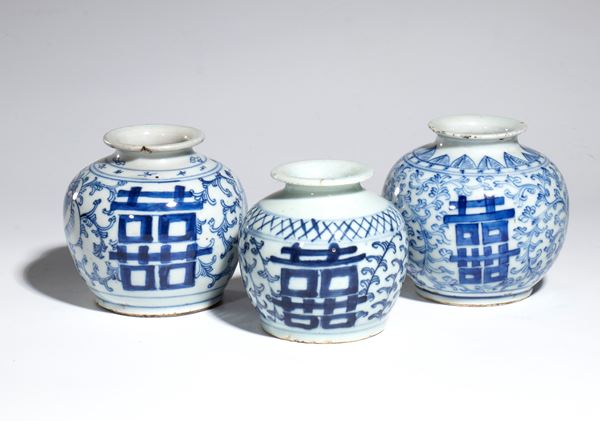 Three small vases. China, 20th century