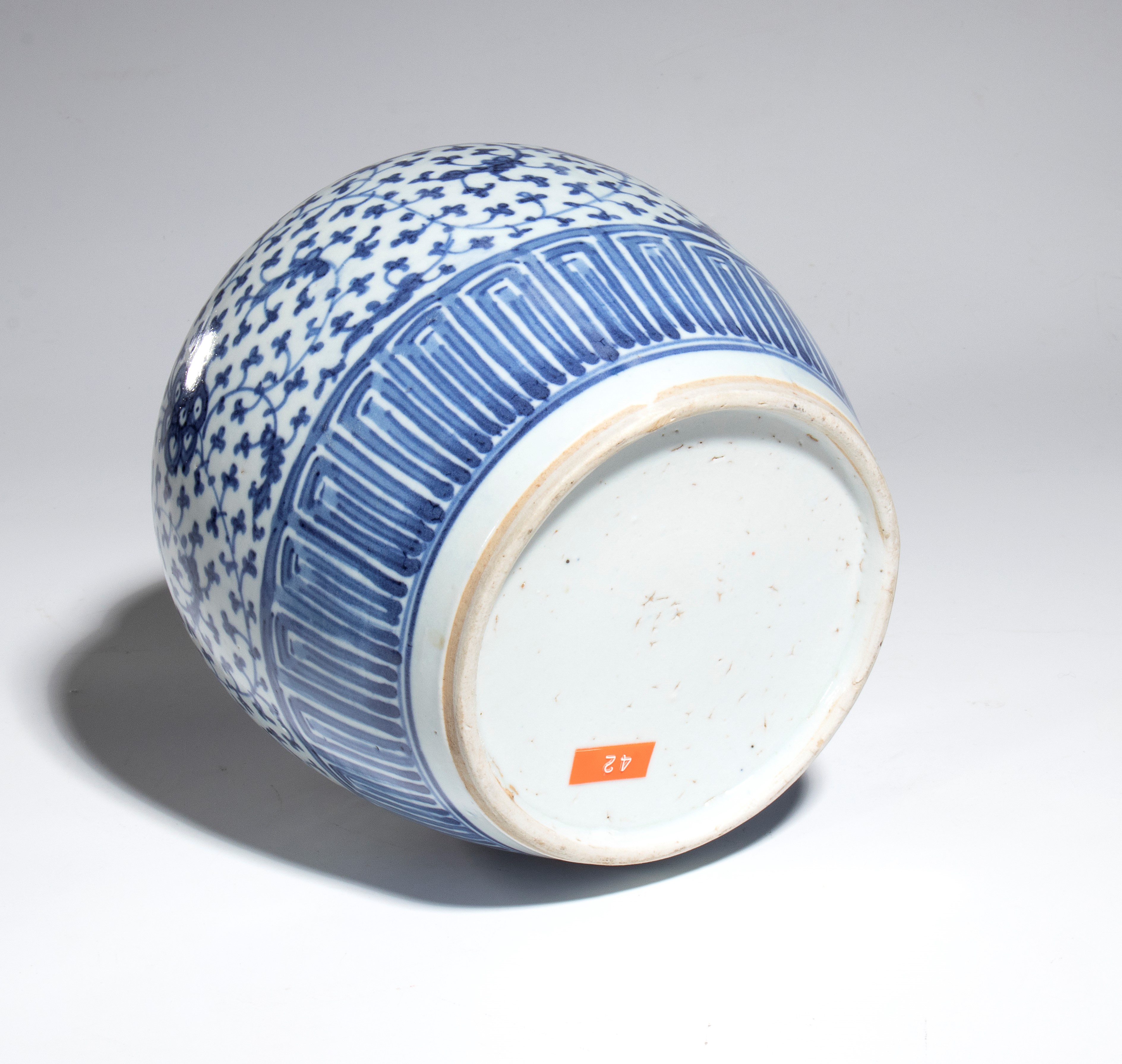 Vaso, porcellana bianca e blu (Cina, XX secolo)
