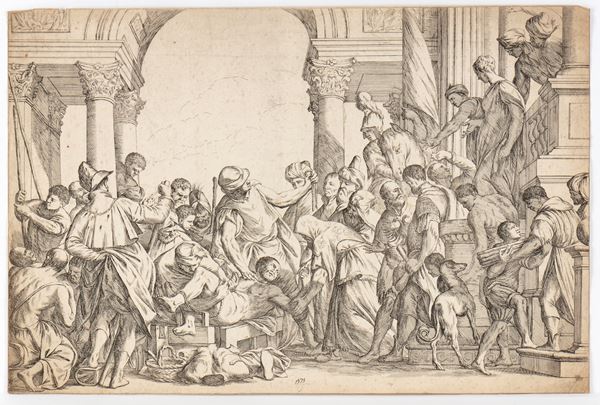 Giuseppe Maria Mitelli - Martyrdom of Saint Sebastian, after Paolo Veronese