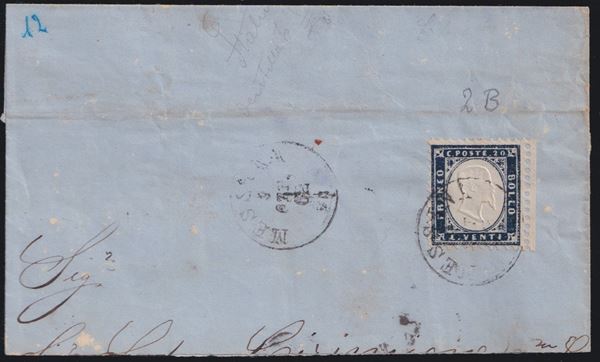 Kingdom - 20th cent. Very Dark Blue (Opaque) n.2f on large fragment.  - Auction STAMPS AND POSTAL HISTORY - Bertolami Fine Art - Casa d'Aste