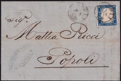 Regno d’Italia, 15 centesimi tipo “Sardegna” – Primo Giorno d’emissione, 1 gennaio 1863