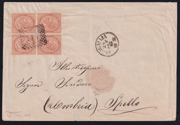 Kingdom - Postal History, 10 cents minted in London in a block of four