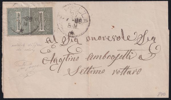 Kingdom - Postal History, rare combination of "Twin Values"