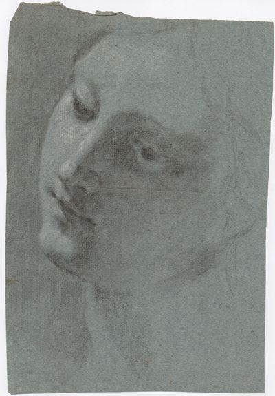 Artista italiano del XVIII secolo, Studio di volto femminile
