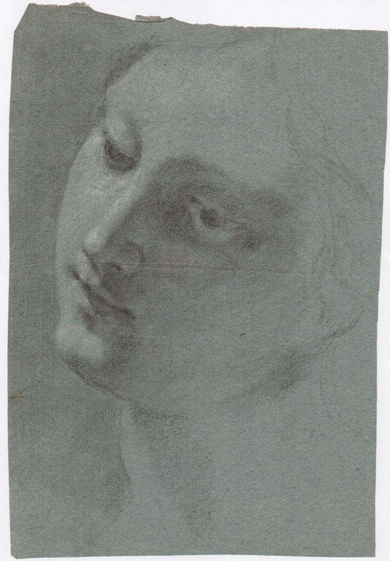 Artista italiano del XVIII secolo, Studio di volto femminile