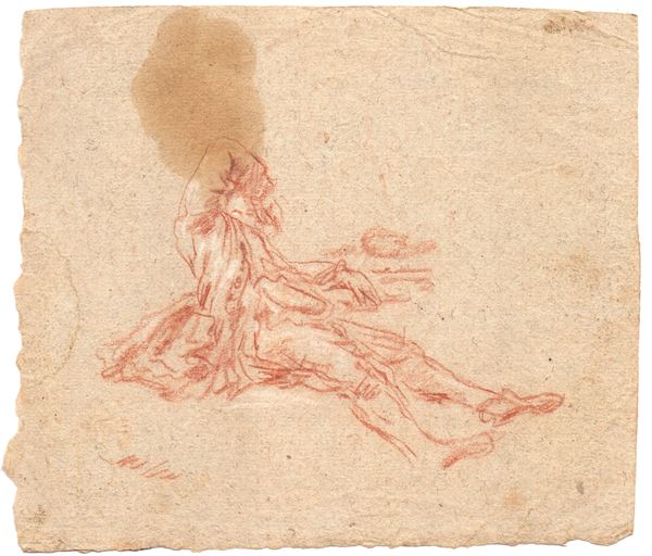 Studio per una figura reclinata | Studio per un nobiluomo
