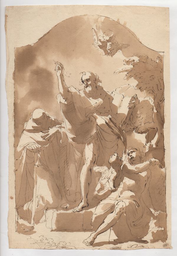 Scene with a prophet and two figures