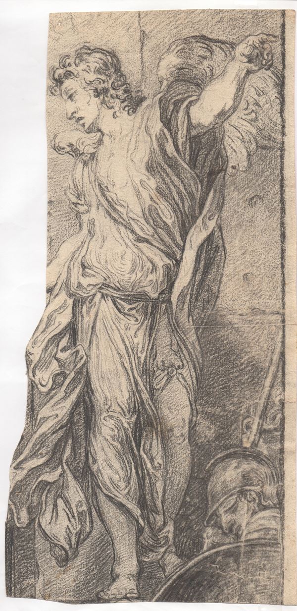 Study for the Archangel Gabriel with a Sleeping Soldier