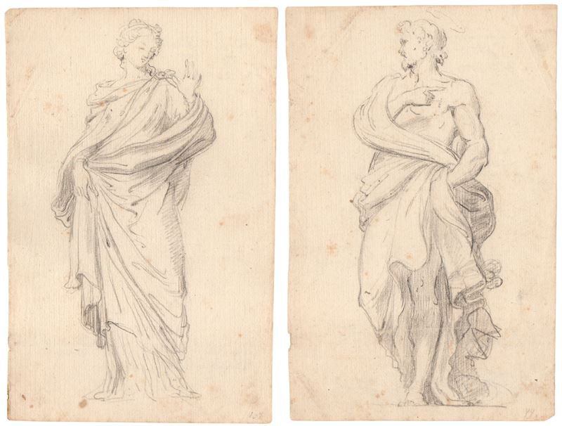 Antonio Cavallucci - San Giusto e Santa Olimpia vedova (due disegni)