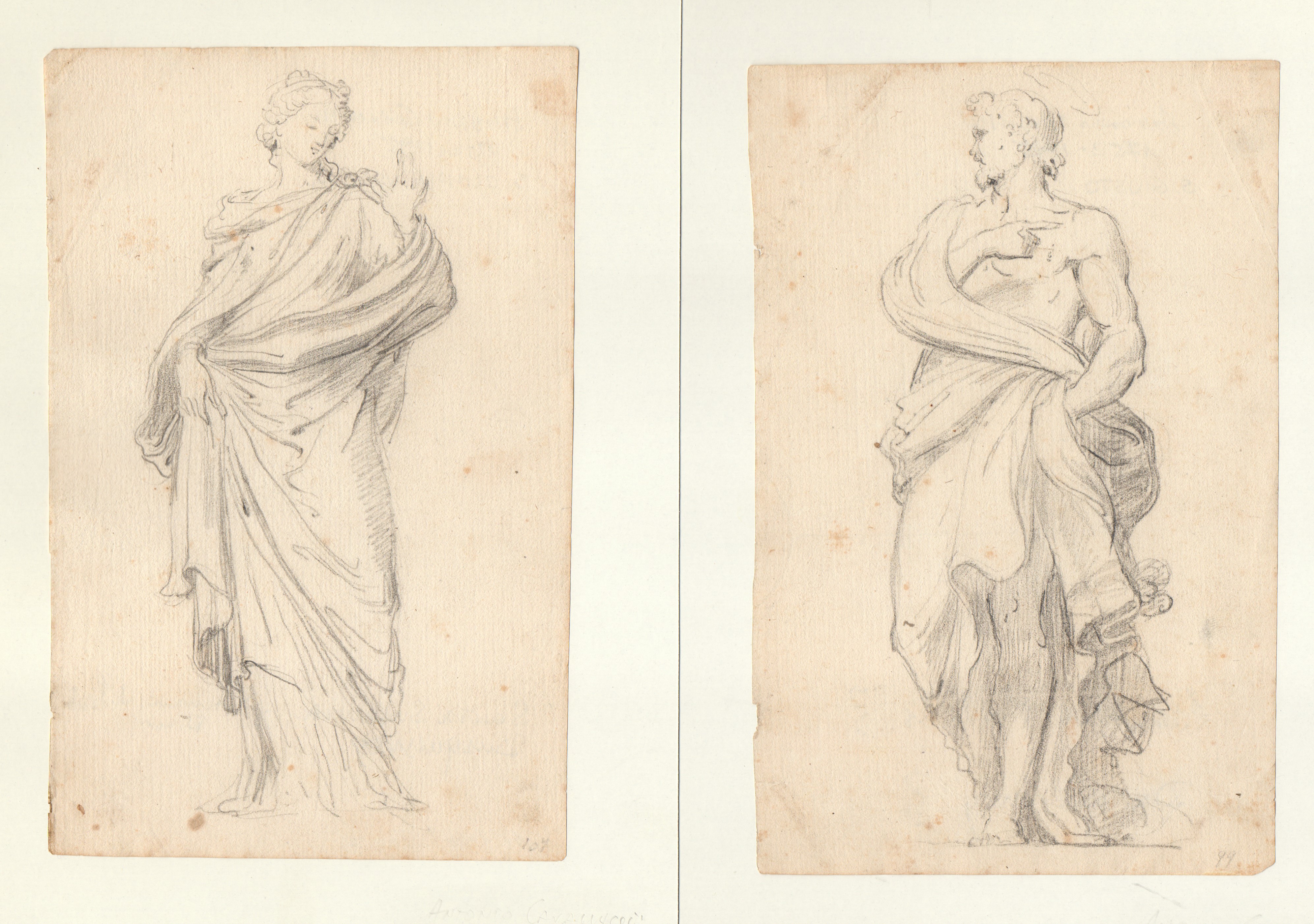 Antonio Cavallucci - San Giusto e Santa Olimpia vedova (due disegni)