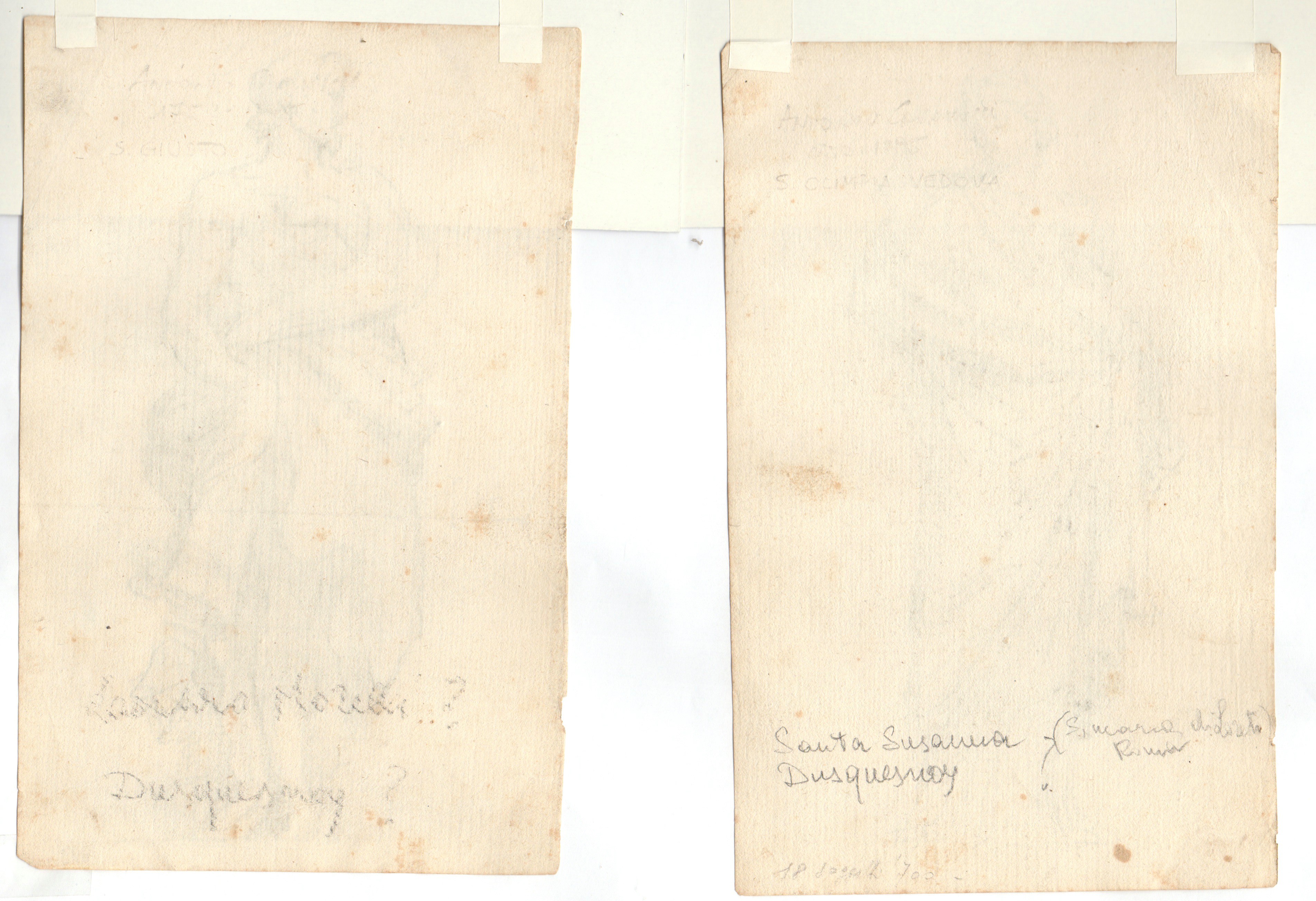Antonio Cavallucci - San Giusto e Santa Olimpia vedova (due disegni)