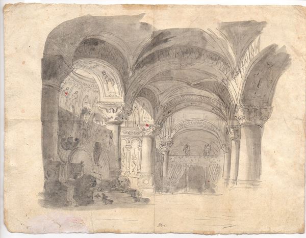 Studio per interno di una chiesa