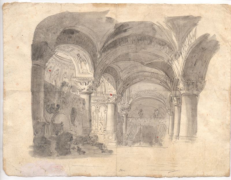 Giuseppe Bernardino Bison - Studio per interno di una chiesa