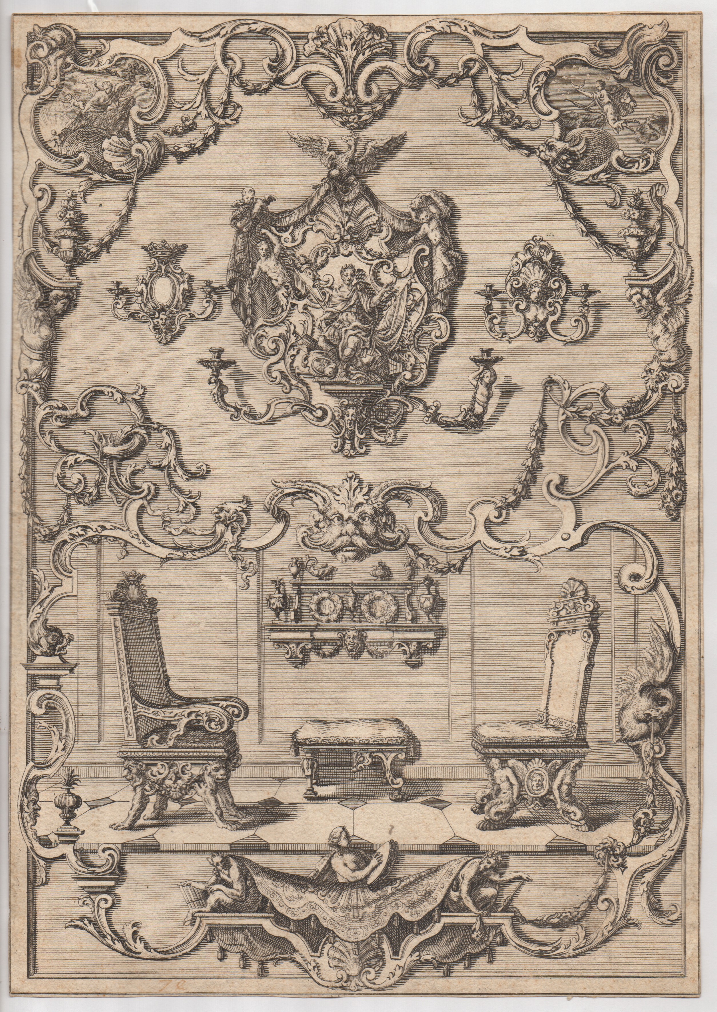 Leonhard II Heckenauer - Grande candelabro (tavola da suite di “Geridon”)