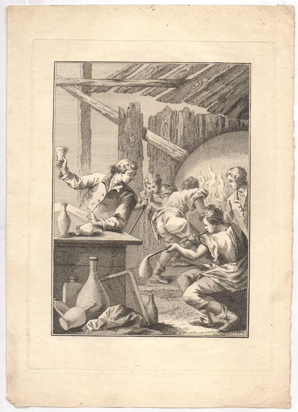 Interno di una vetreria