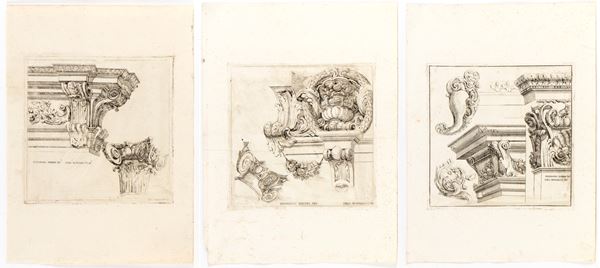Studi architettonici, da Ferdinando Galli (Bibiena)