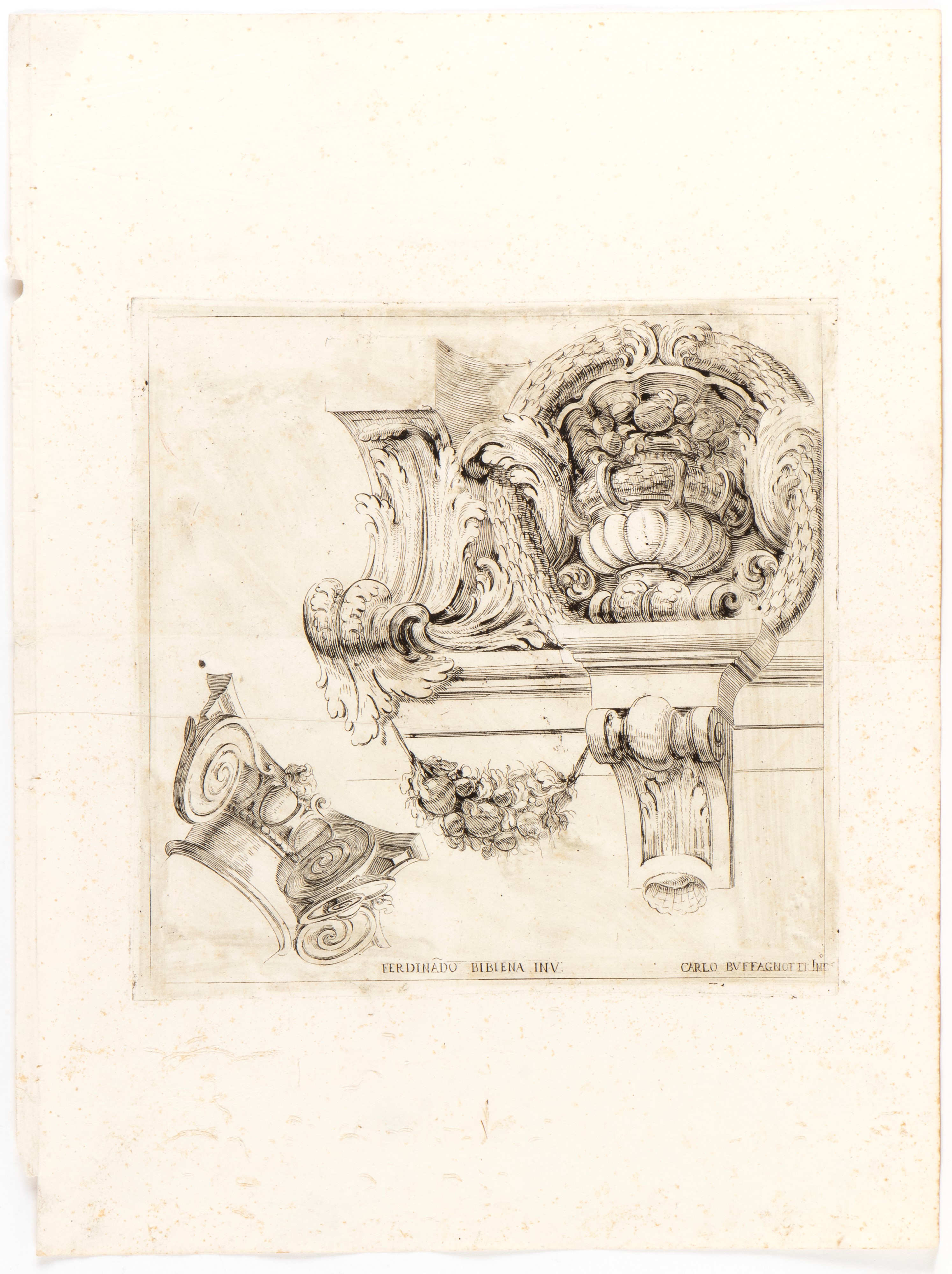 Carlo Antonio Buffagnotti - Studi architettonici, da Ferdinando Galli (Bibiena) — acqueforti