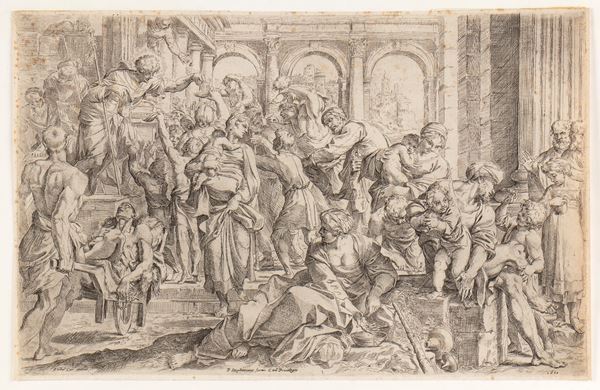 San Rocco distribuisce l'elemosina ai poveri, da Annibale Carracci