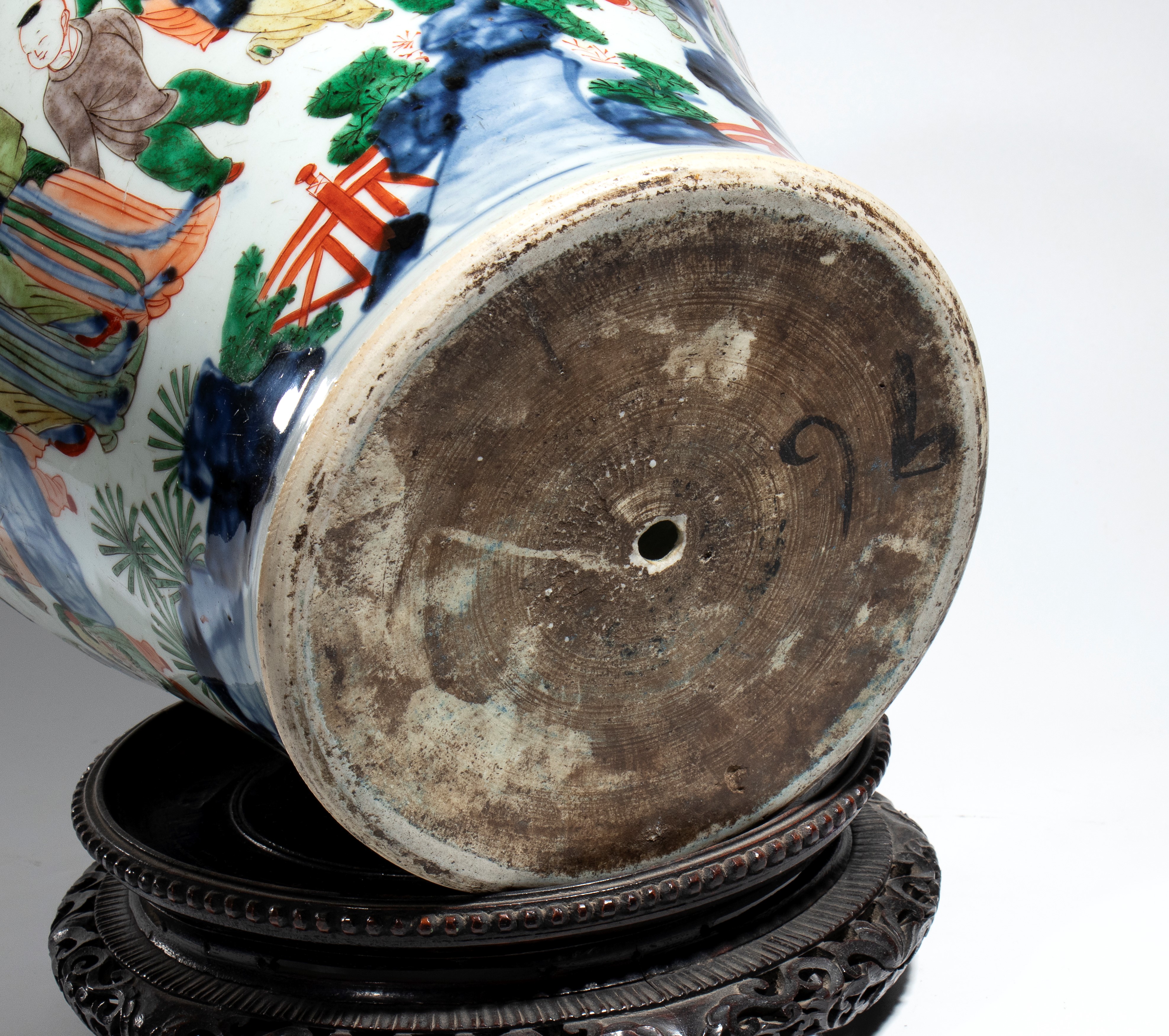 Potiche in porcellana wucai, Cina, dinastia Qing (Kangxi)