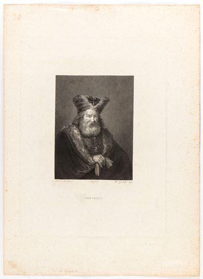 Ritratto di un uomo barbuto (da David Teniers il Giovane), bulino