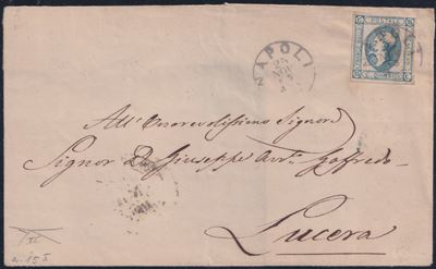 Falso per posta, Napoli n.F7 (15 cent.) su lettera