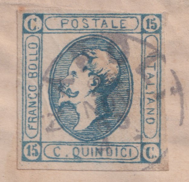 Falso per posta, Napoli n.F7 (15 cent.) su lettera