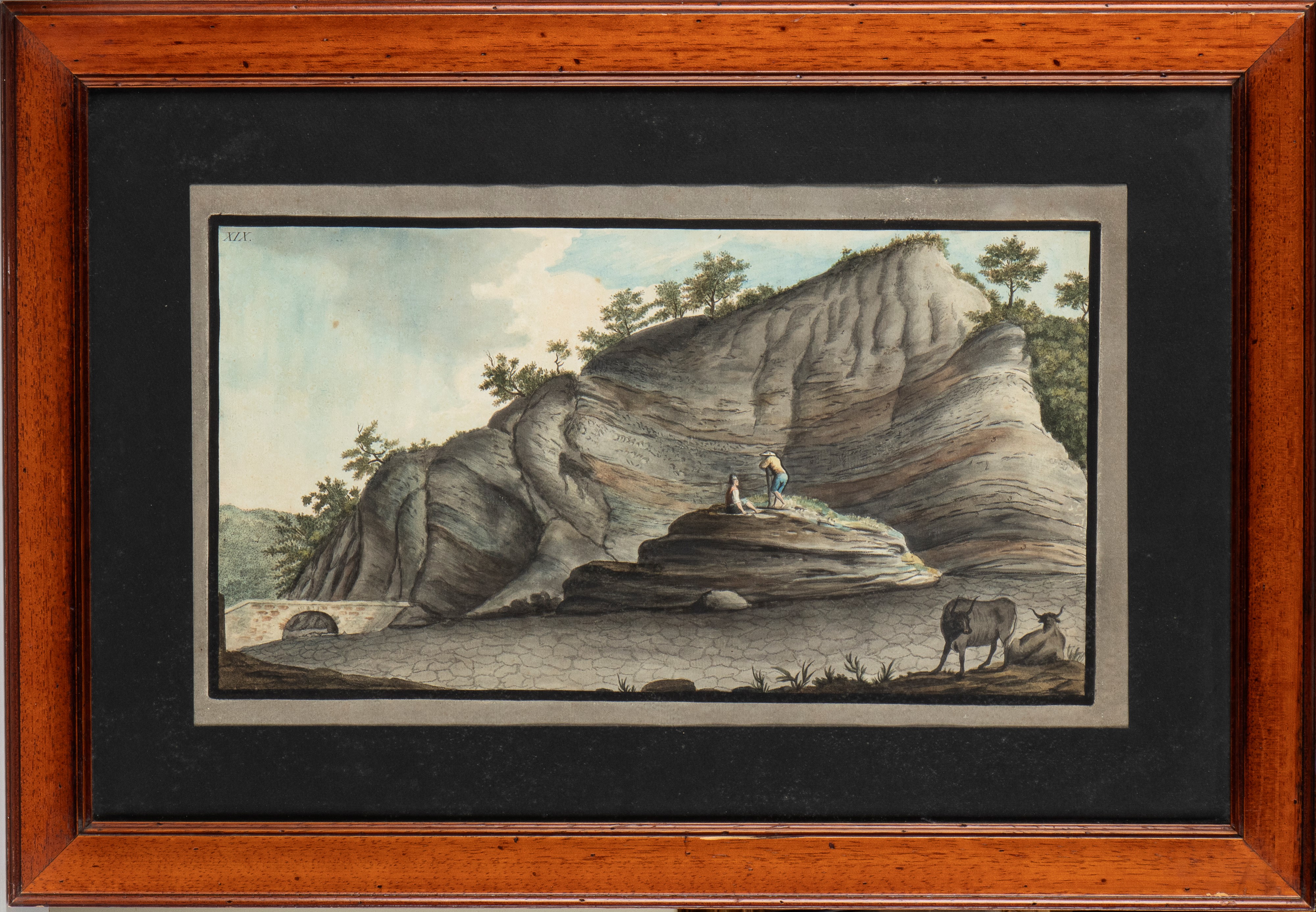 Pietro Fabris - Veduta dell'eruzione del Vesuvio (1760) e interno del Cratere del Monte Vesuvio, ...