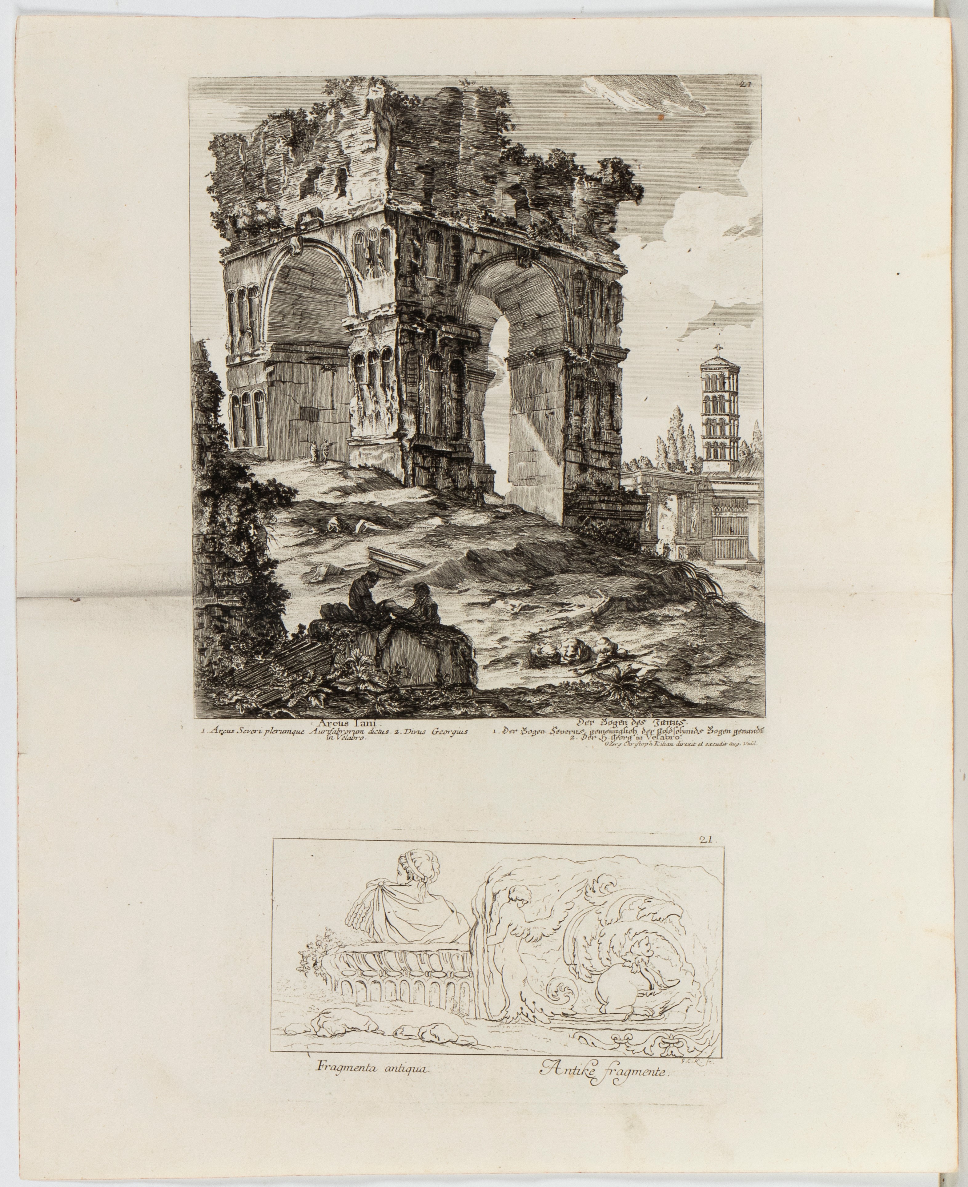 Georg Christoph Kilian - Denkmäler des Alten Roms (53 tavole) — acquaforti, 1782
