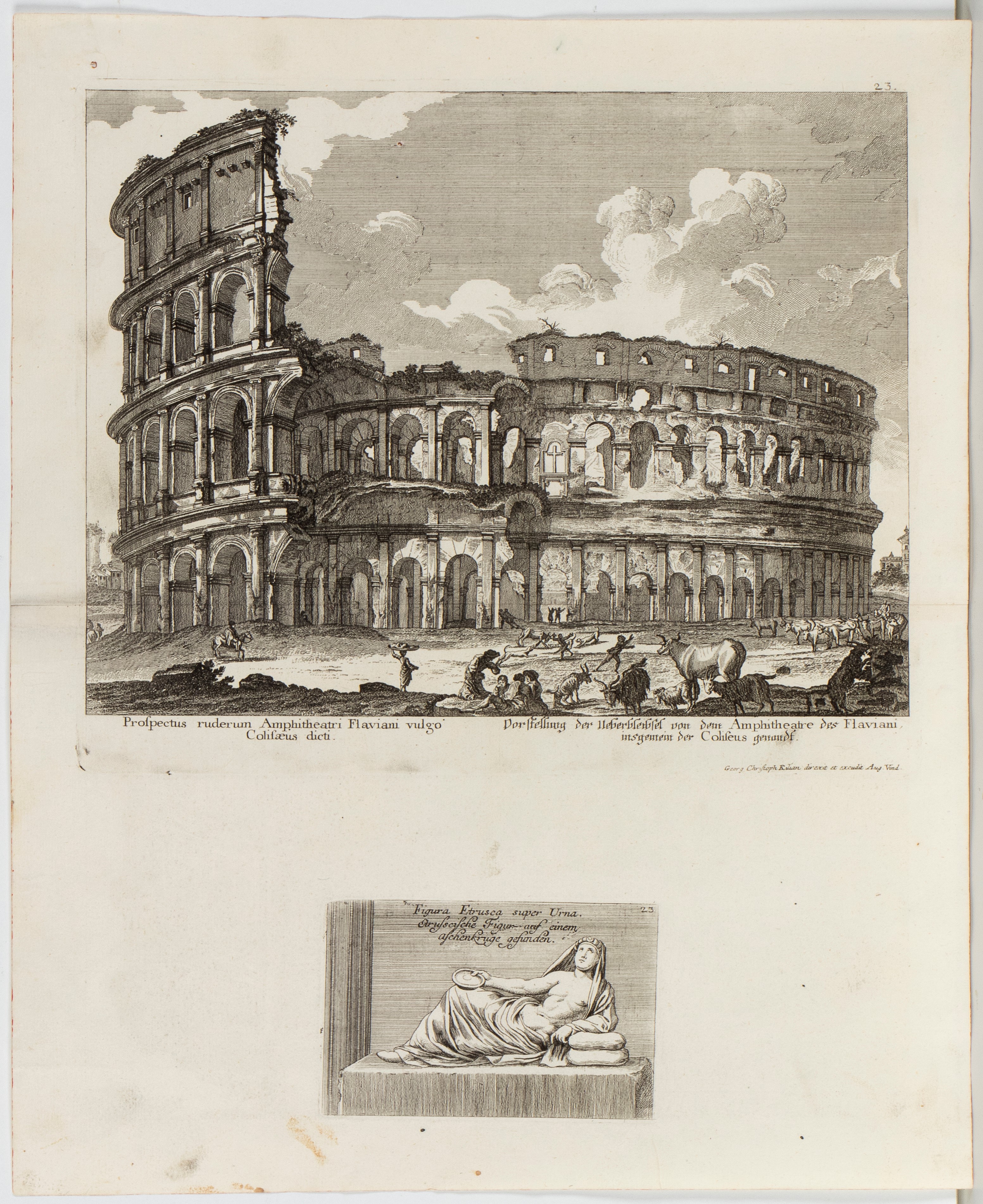 Georg Christoph Kilian - Denkmäler des Alten Roms (53 tavole) — acquaforti, 1782