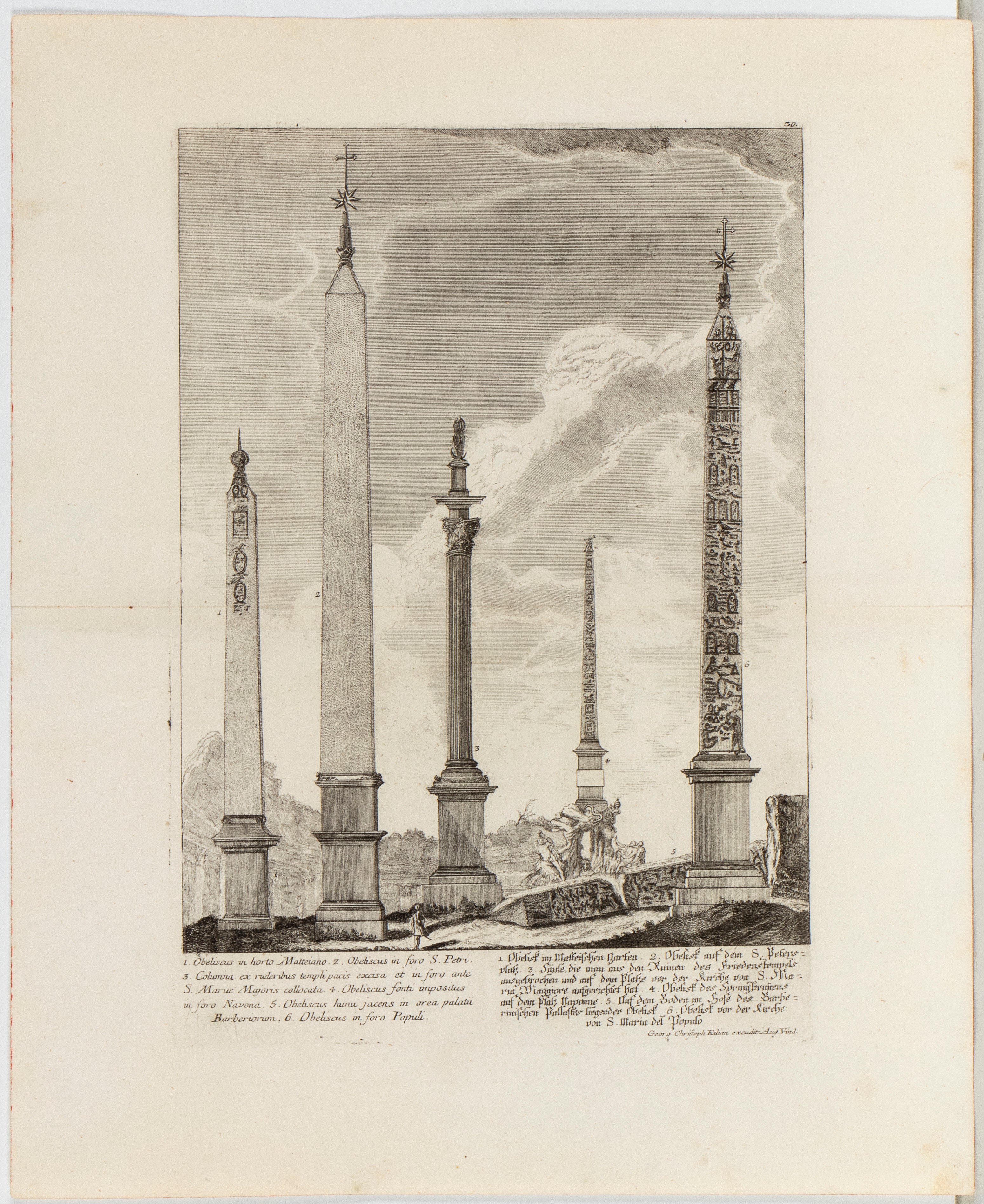 Georg Christoph Kilian - Denkmäler des Alten Roms (53 tavole) — acquaforti, 1782