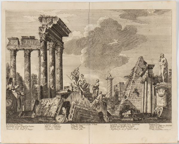 Georg Christoph Kilian - Capricci with Roman Ruins, from Römische Altertümer