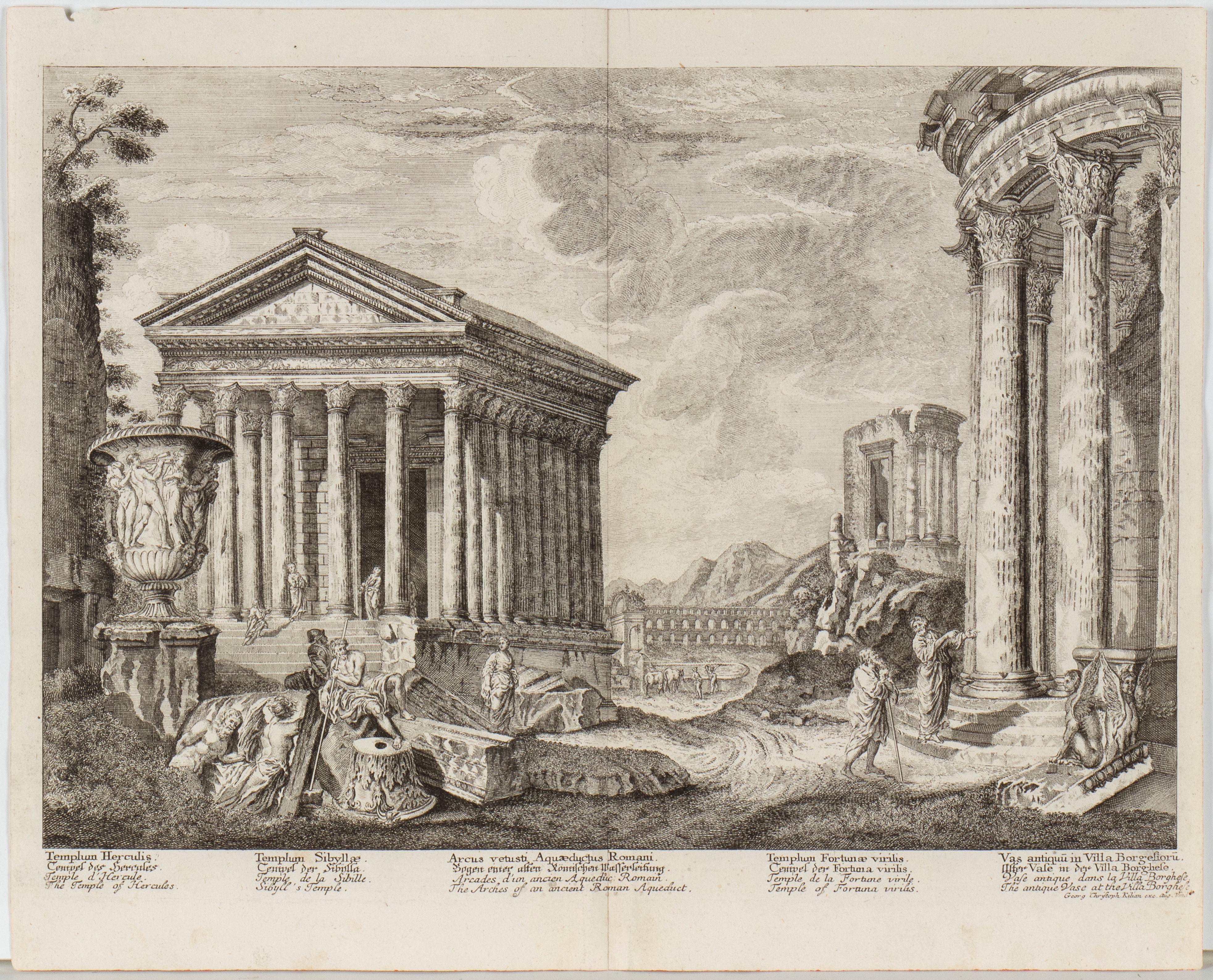 Georg Christoph Kilian - Capricci con rovine romane da Römische Altertümer