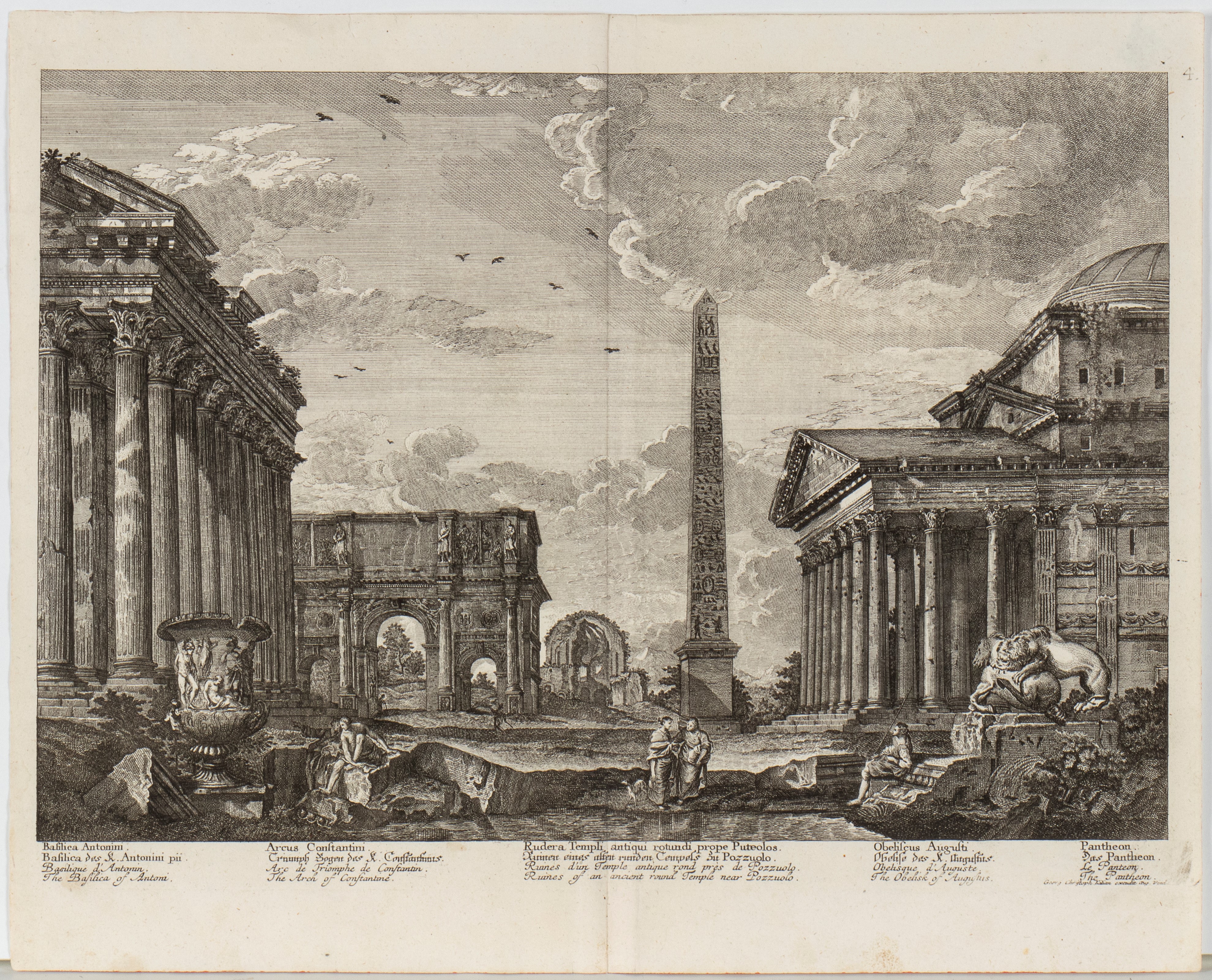 Georg Christoph Kilian - Capricci con rovine romane da Römische Altertümer