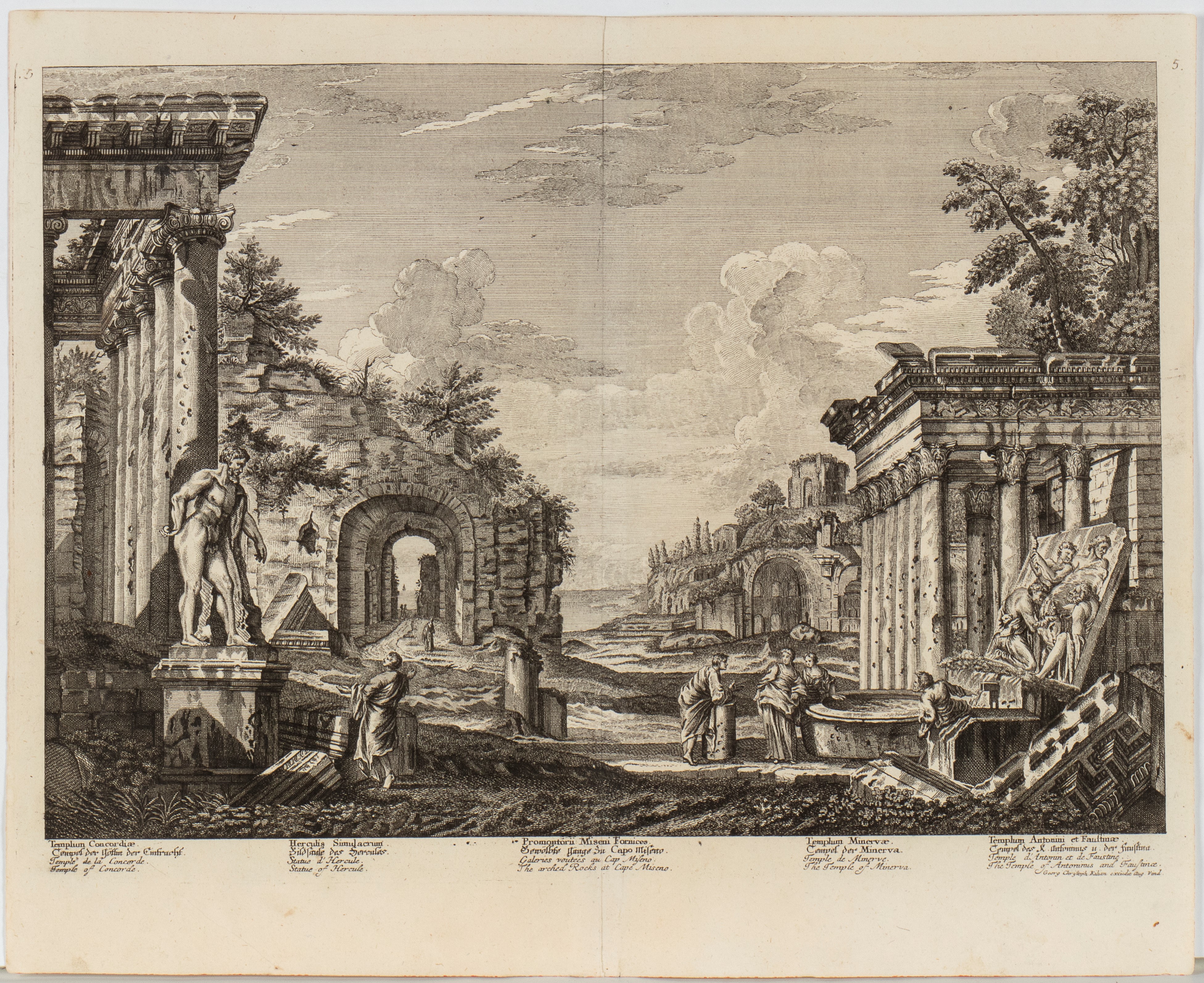 Georg Christoph Kilian - Capricci con rovine romane da Römische Altertümer