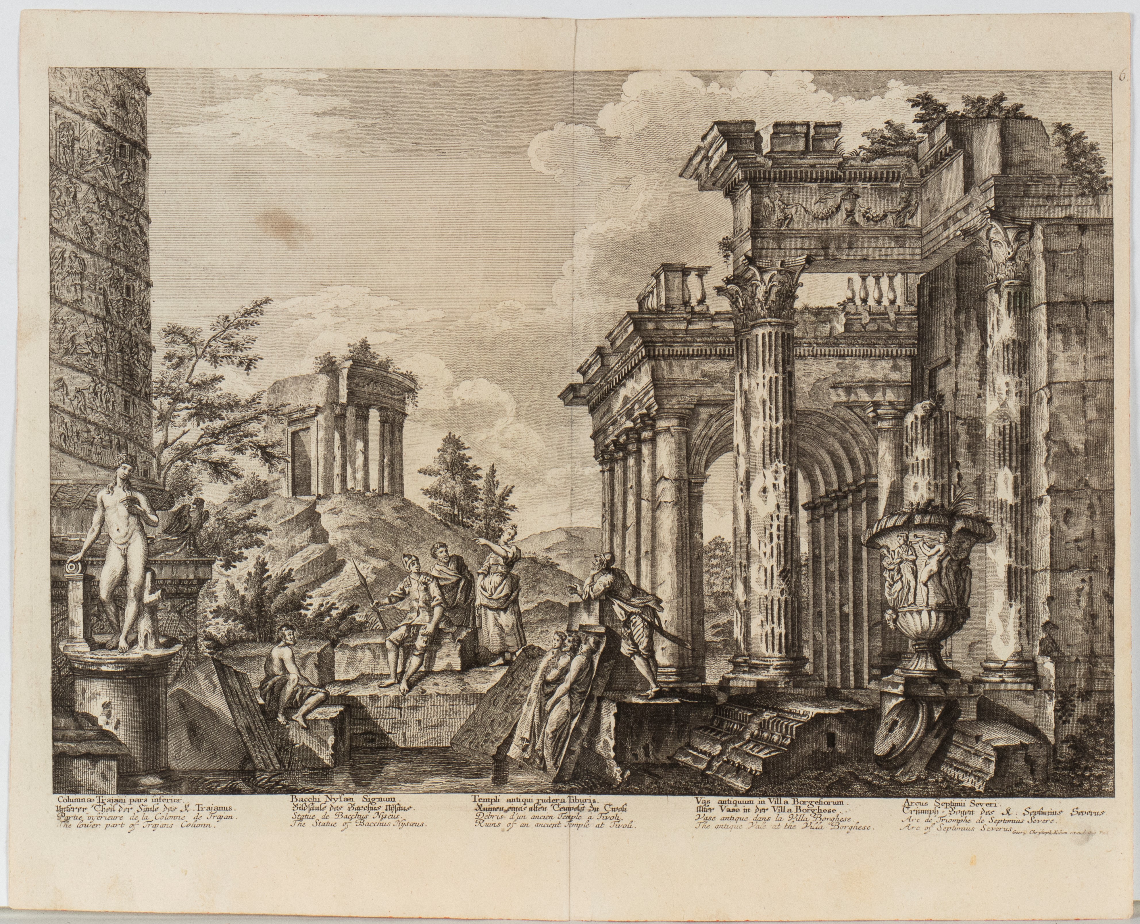Georg Christoph Kilian - Capricci con rovine romane da Römische Altertümer