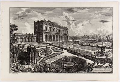 Veduta della Villa dell’Emo del cardinale Alessandro Albani fuori di Porta Solaria