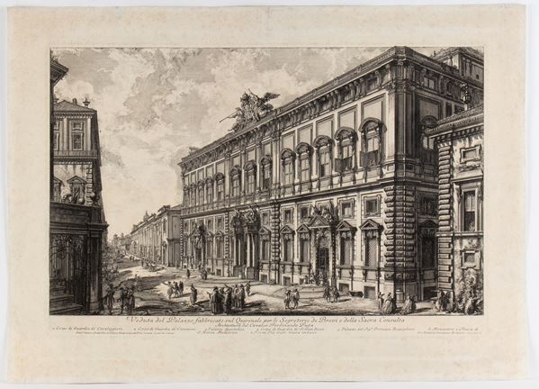 Veduta del Palazzo fabbricato sul Quirinale per le Segreterie de Brevi e della Sacra Consulta