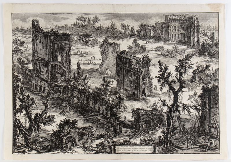 Giovanni Battista Piranesi - Veduta delle Terme di Tito
