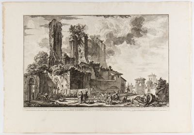 Veduta dell’avanzo del Castello e porzione dell’Acqua Giulia (1753)