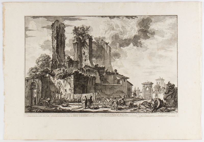 Giovanni Battista Piranesi - Veduta dell’avanzo del Castello e porzione dell’Acqua Giulia (1753)