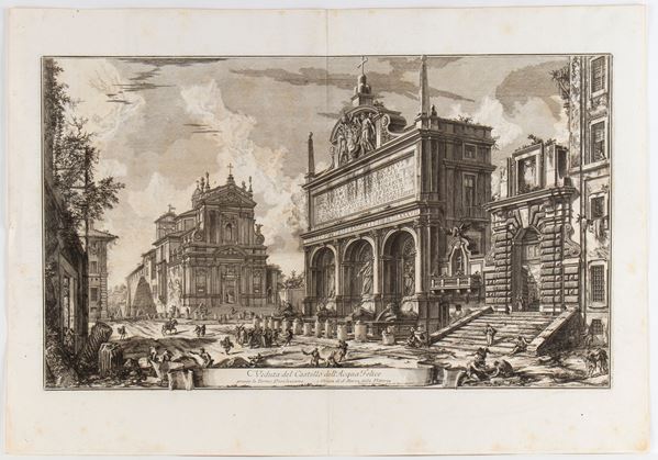Veduta del Castello dell' Acqua Felice, presso le Terme Diocleziane
