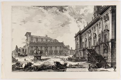 Veduta della Piazza del Campidoglio (acquaforte)