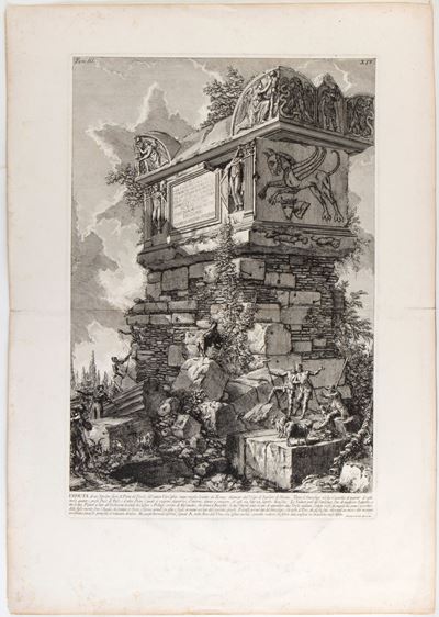Veduta di un sepolcro fuori di Porta del Popolo sull’antica Via Cassia