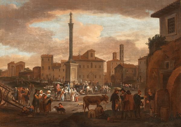 Veduta di piazza di Santa Maria Maggiore dal sagrato della chiesa