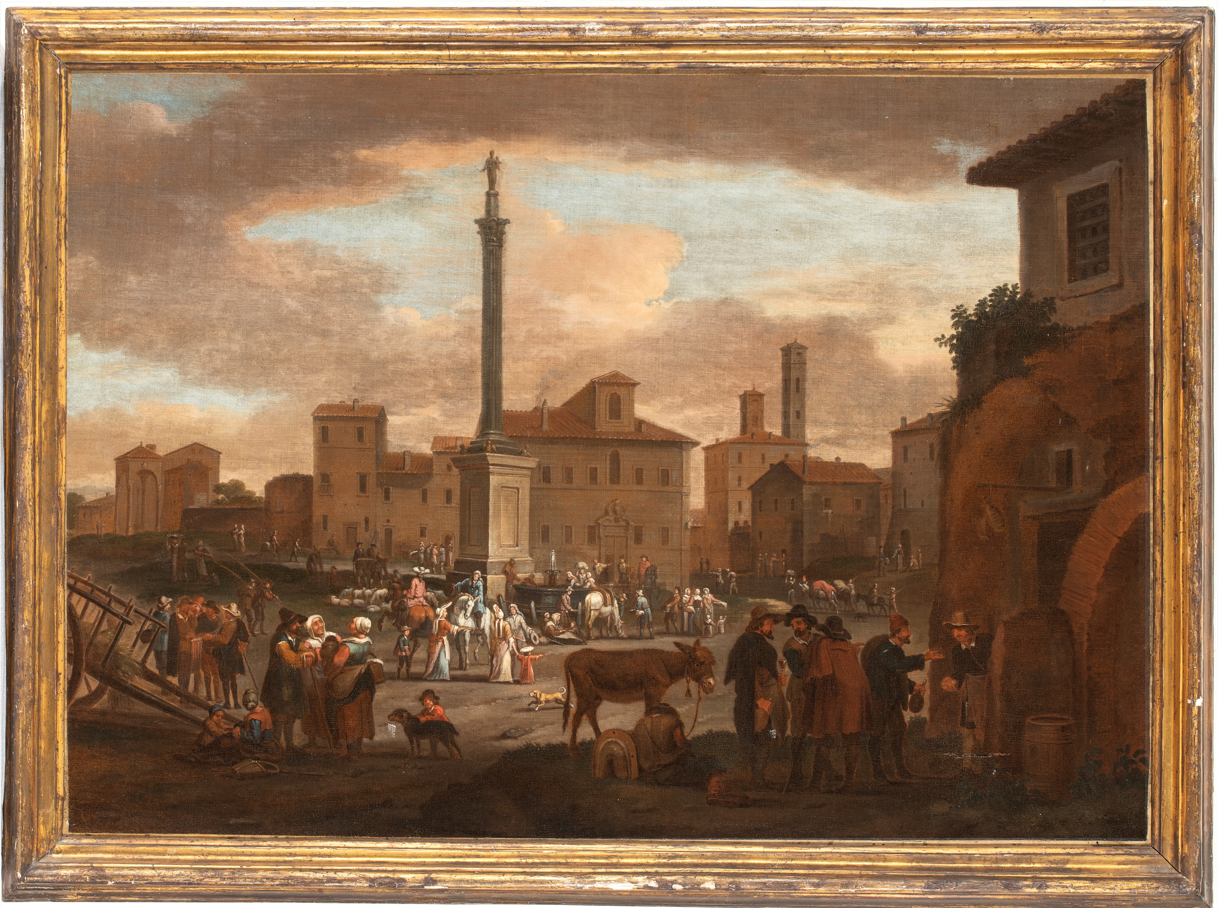 Pieter Van Bredael - Veduta di piazza di Santa Maria Maggiore dal sagrato della chiesa