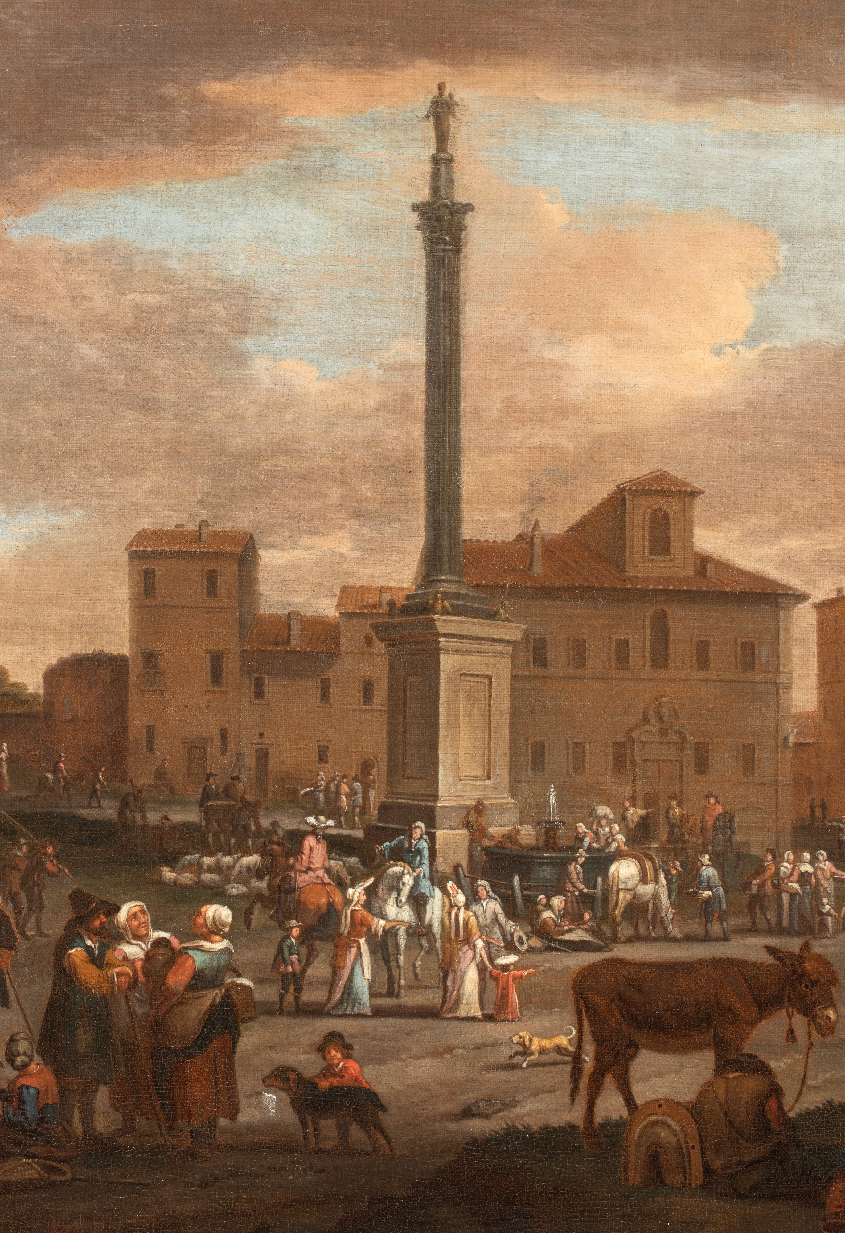 Pieter Van Bredael - Veduta di piazza di Santa Maria Maggiore dal sagrato della chiesa