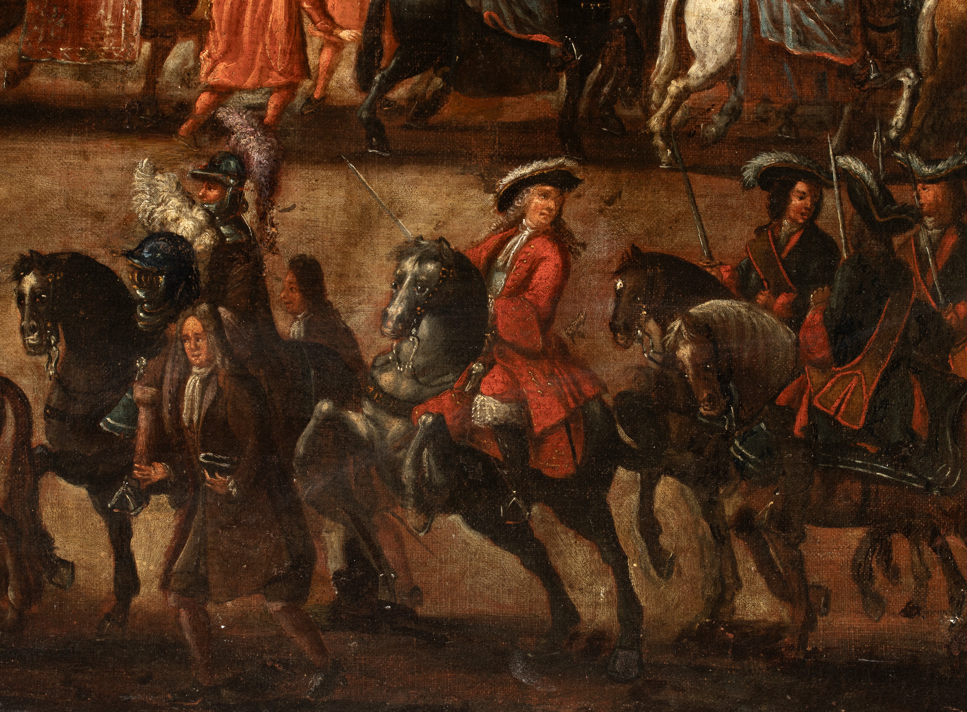 Artista Attivo a Roma, Inizio XVIII Secolo - La Cavalcata del Possesso di Clemente XI verso il pa...