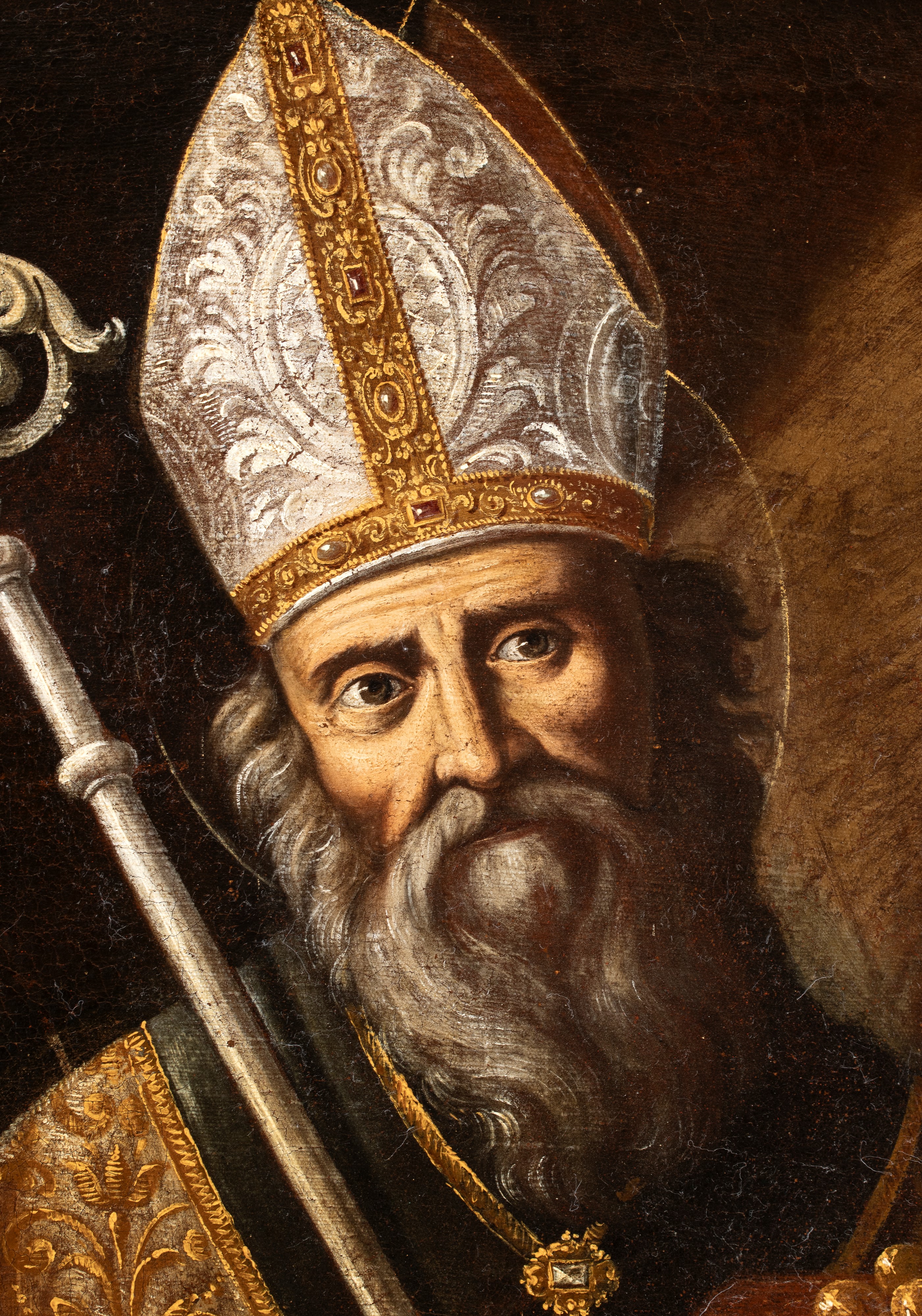 Artista Attivo a Napoli, XVII Secolo - San Nicola di Bari, olio su tela